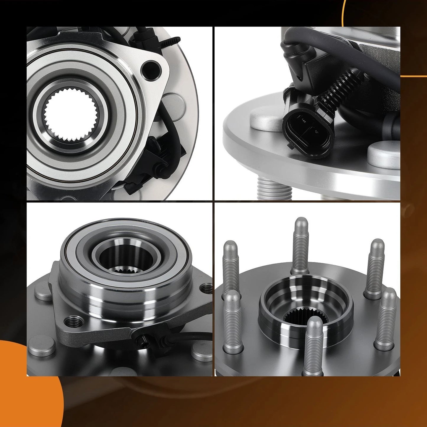 Front Wheel Hub Assembly for Chevrolet Express 1500 2500 (2003–2014) 4WD