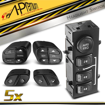 4X4 Selector & Steering Wheel Control Switch for GMC Sierra