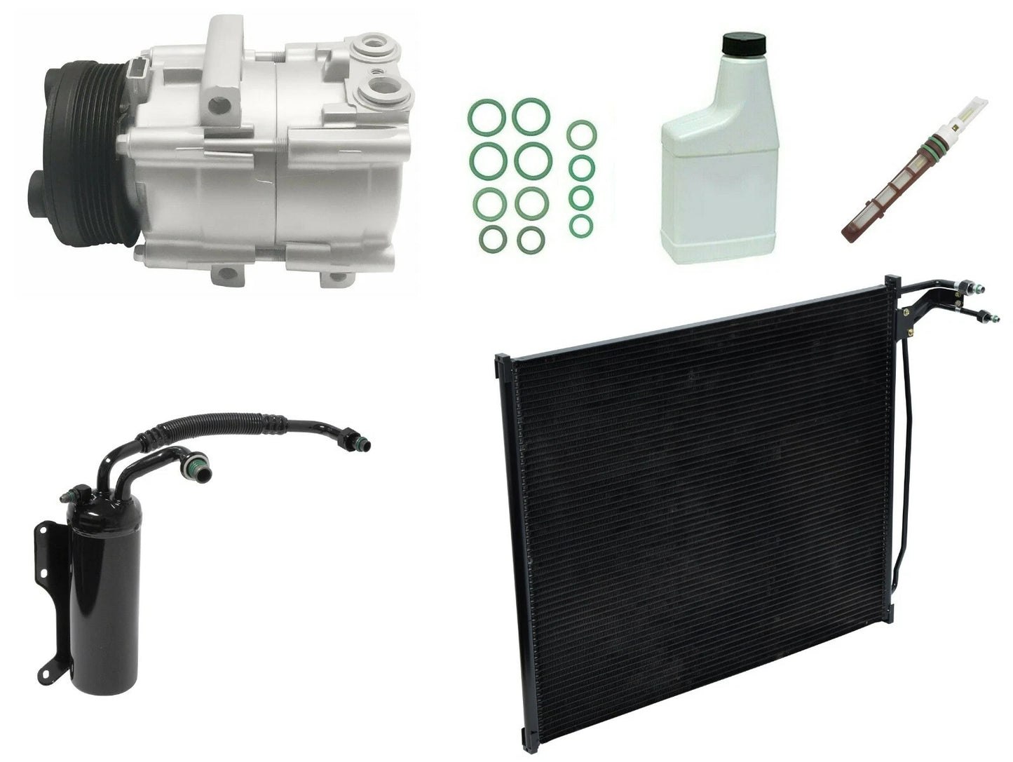 A C Compressor Kit Replacement with Condenser for Toyota Camry (2007–2011)