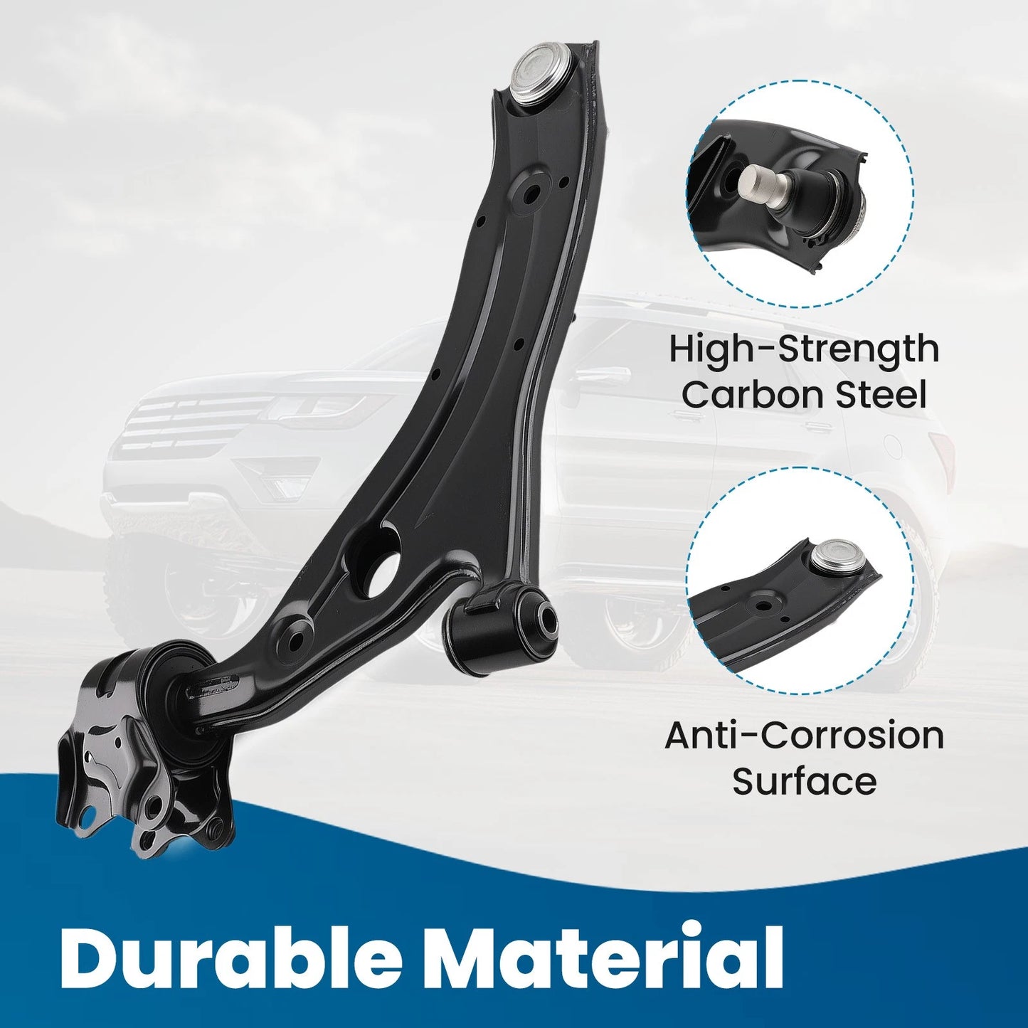 Front Lower Passenger RH Control Arm with Ball Joint for Ford Edge MKX (2007–2015)