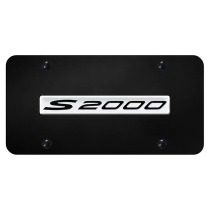 Chrome Name on Black License Plate - Officially Licensed for Honda S2000