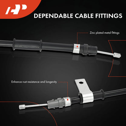2Pcs Rear Parking Brake Cable for Chevrolet Malibu (2006–2009)