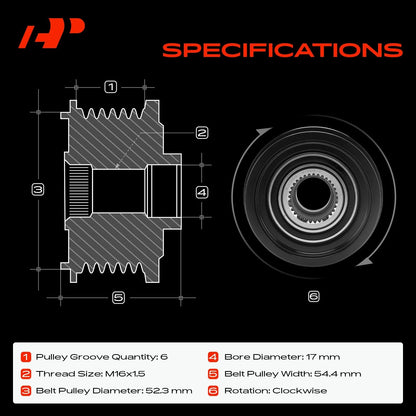 Alternator Clutch Pulley for Mercedes-Benz GLC300 (2016–2023)
