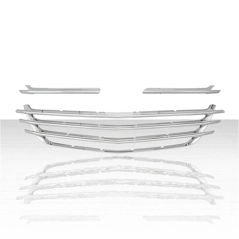 3pc Mesh Grille Overlay for 2018-2021 Chevy Equinox - Chrome - ARFG158