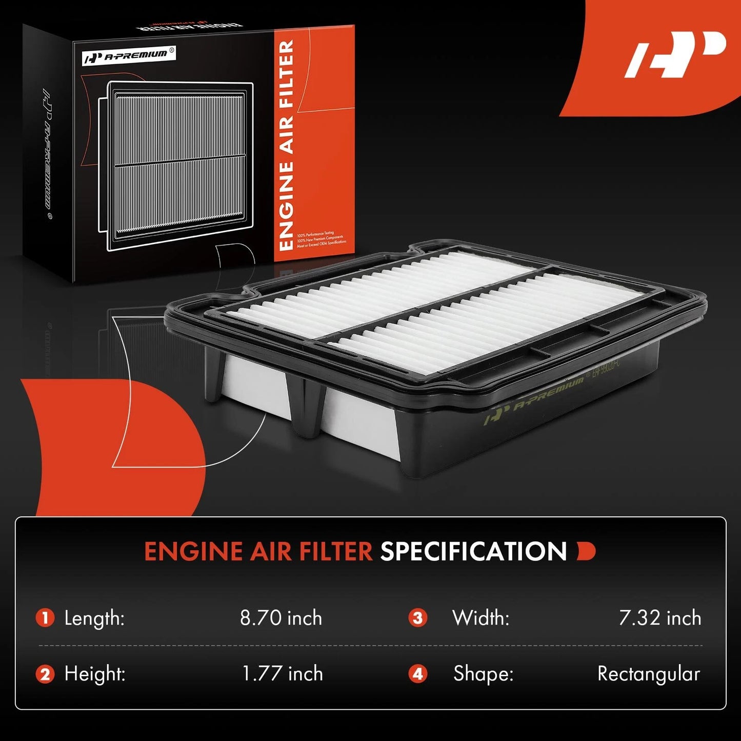 2X Engine Air Filter for Chevrolet Aveo (2004–2018) & Aveo5 (2006–2011)