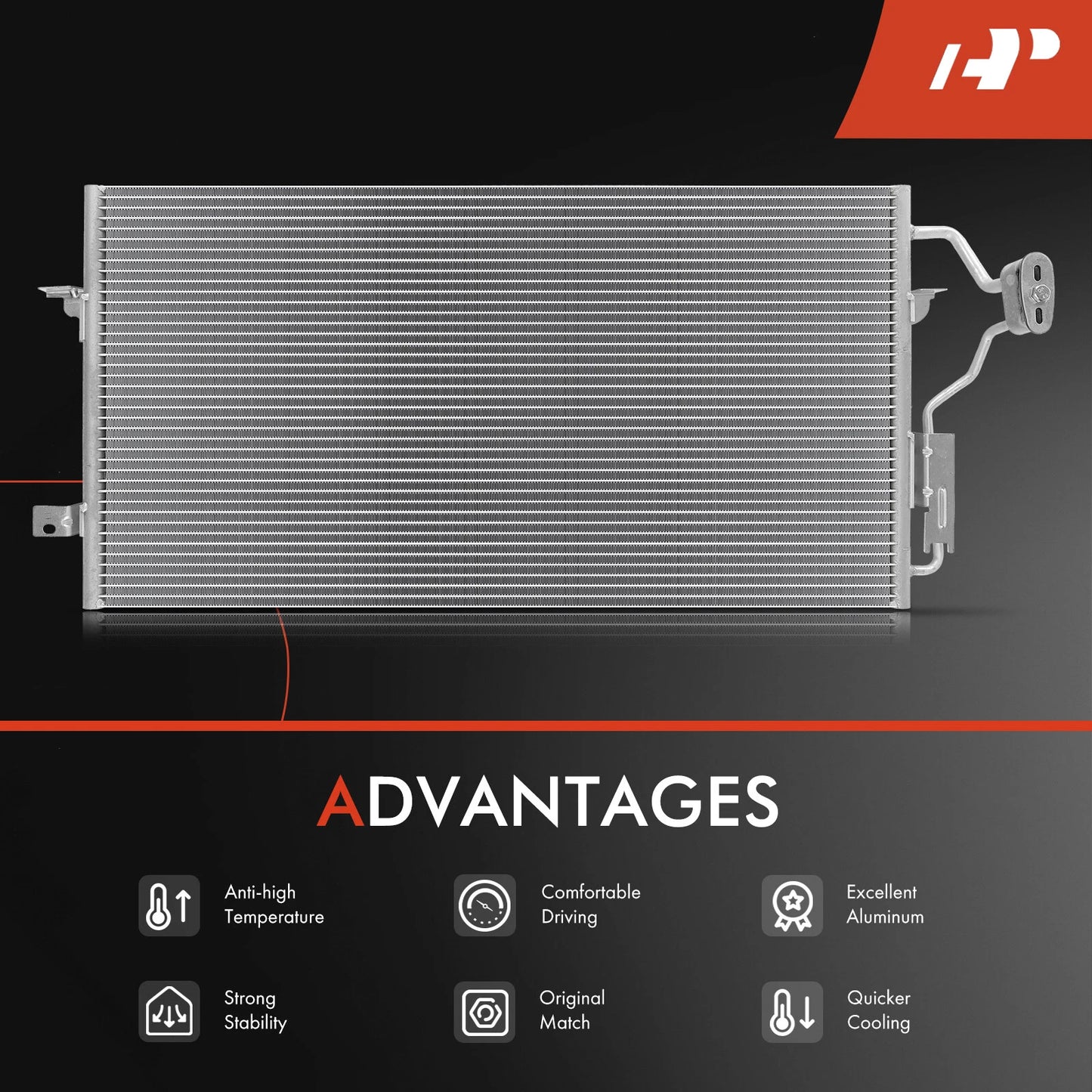 A/C Condenser with Bracket for Buick Park Avenue (1997–2005)