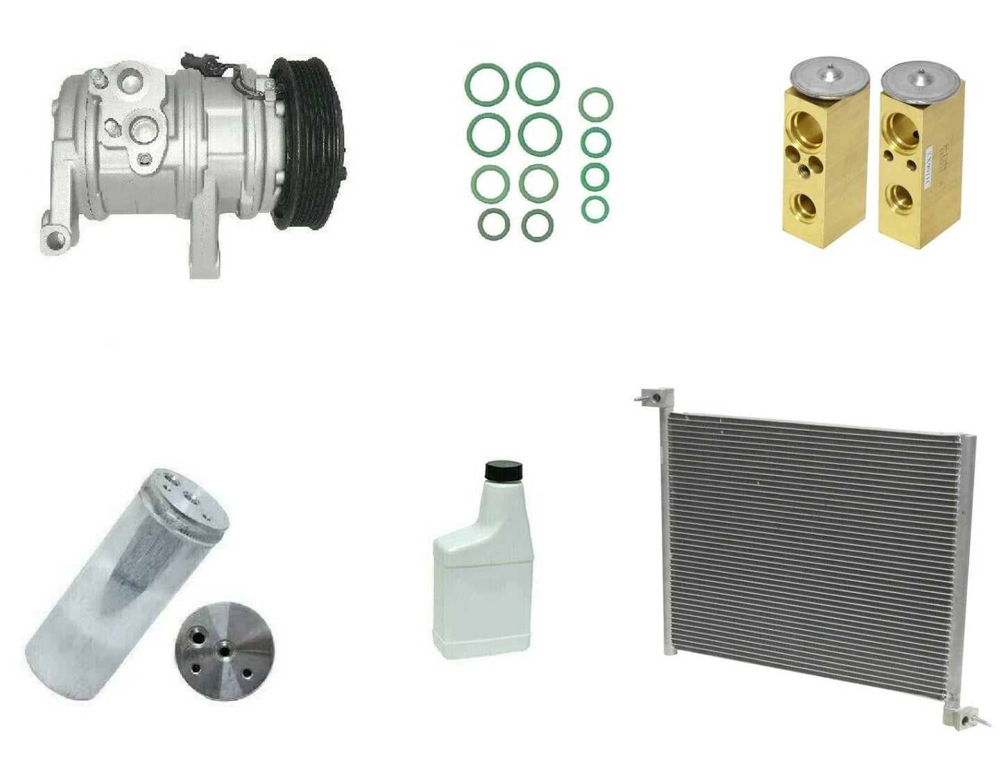 AC Compressor Kit with Condenser Replacement for Ford Ranger (2011–2018)
