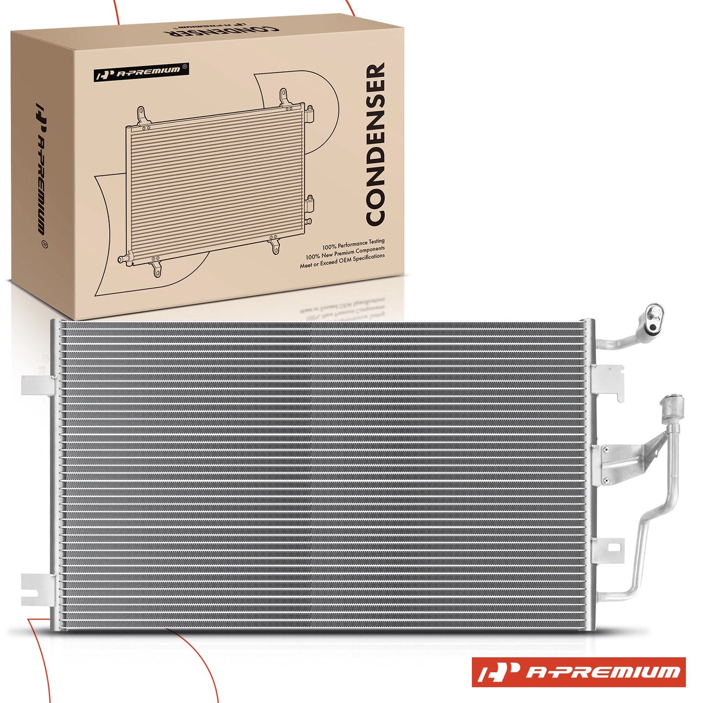 A/C Condenser with Bracket for Chevy Cavalier Pontiac Sunfire (1995–2005)