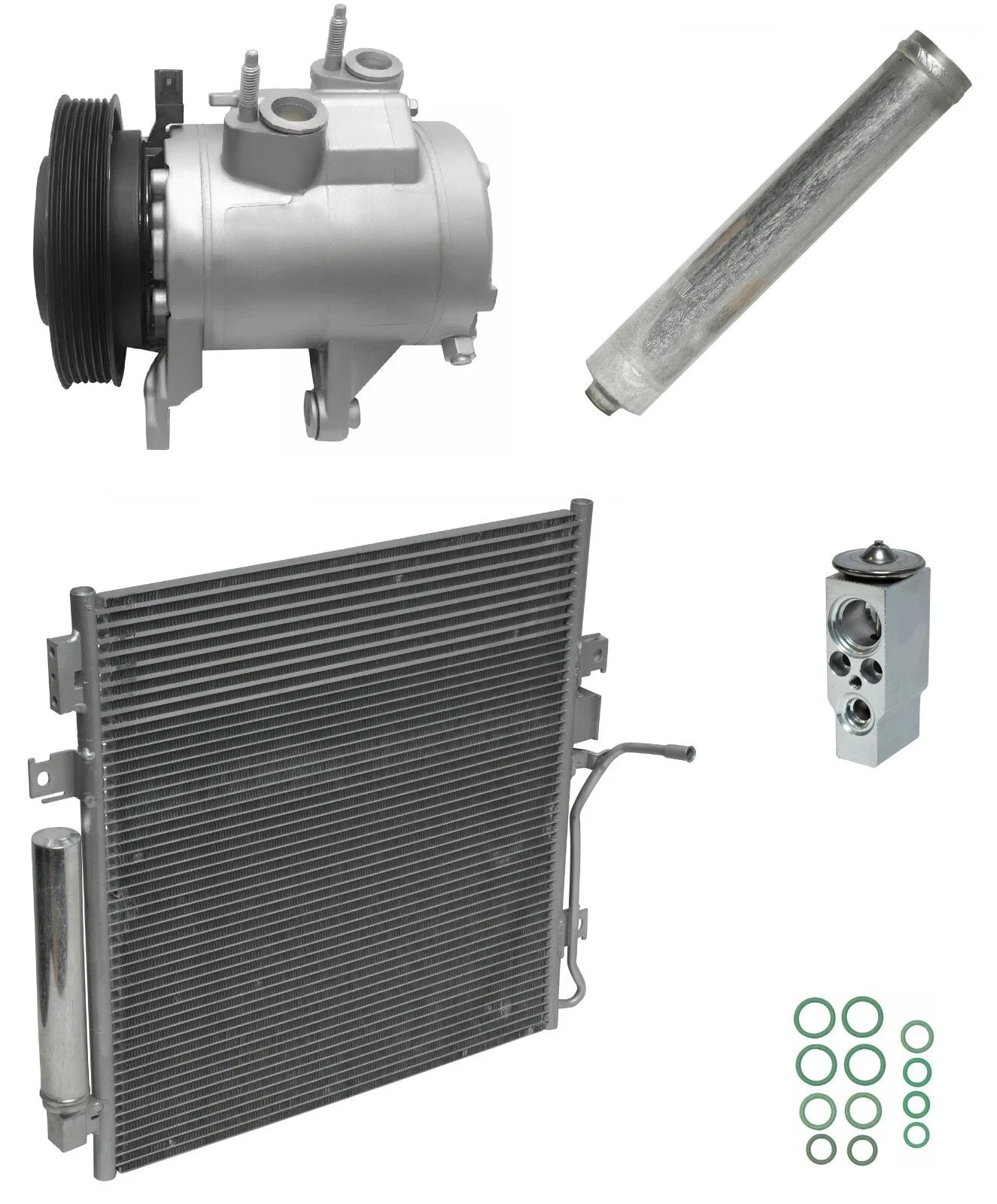 AC Compressor Kit with Condenser for Dodge Nitro 3.7L (2010–2012)