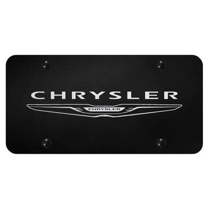 New Name & Logo on Black License Plate - Officially Licensed for Chrysler