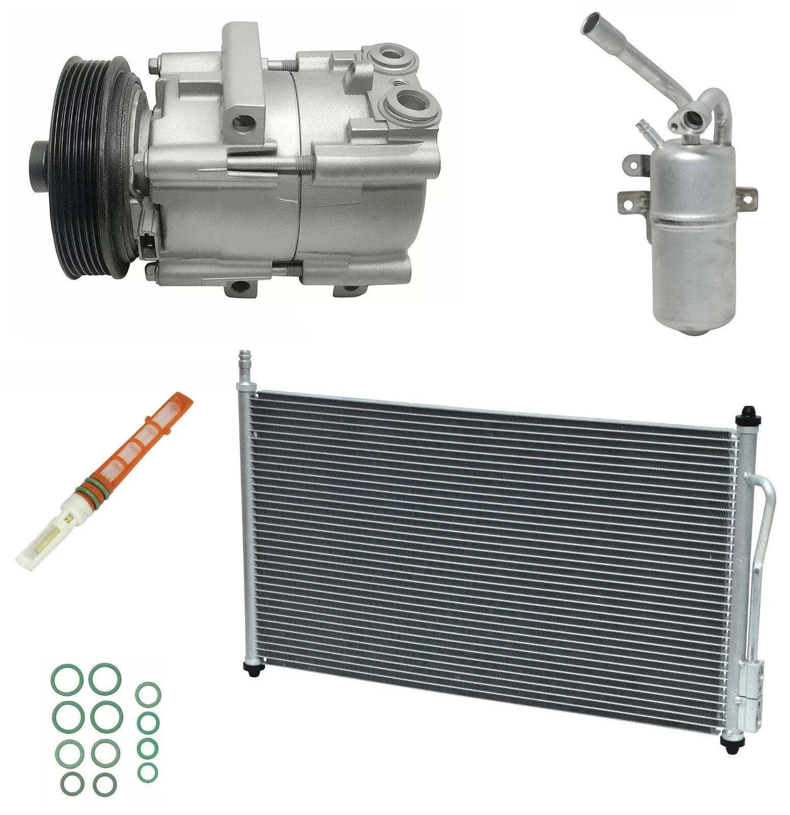 AC Compressor Kit With Condenser for Ford Focus 2.3L (2003–2004)
