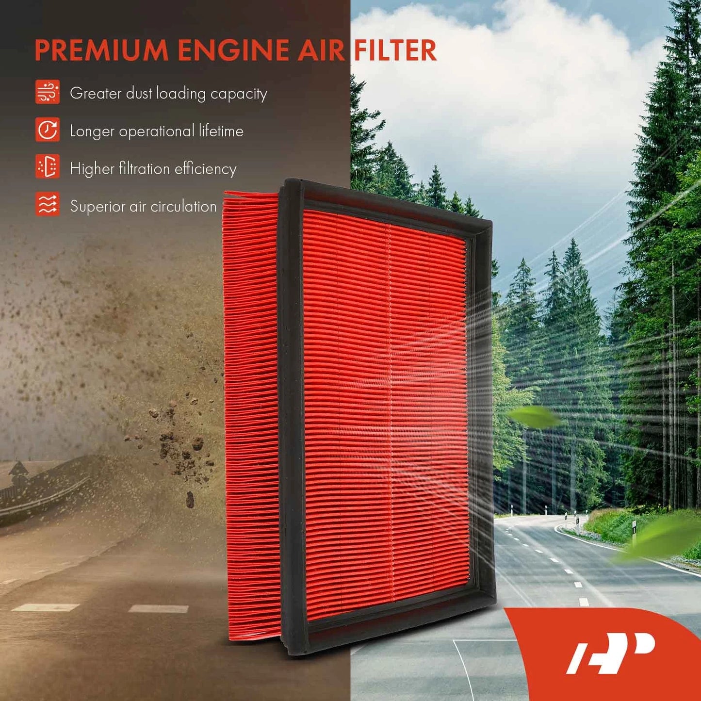 2X Performance Engine Air Filter for Chevy Impala Buick Allure