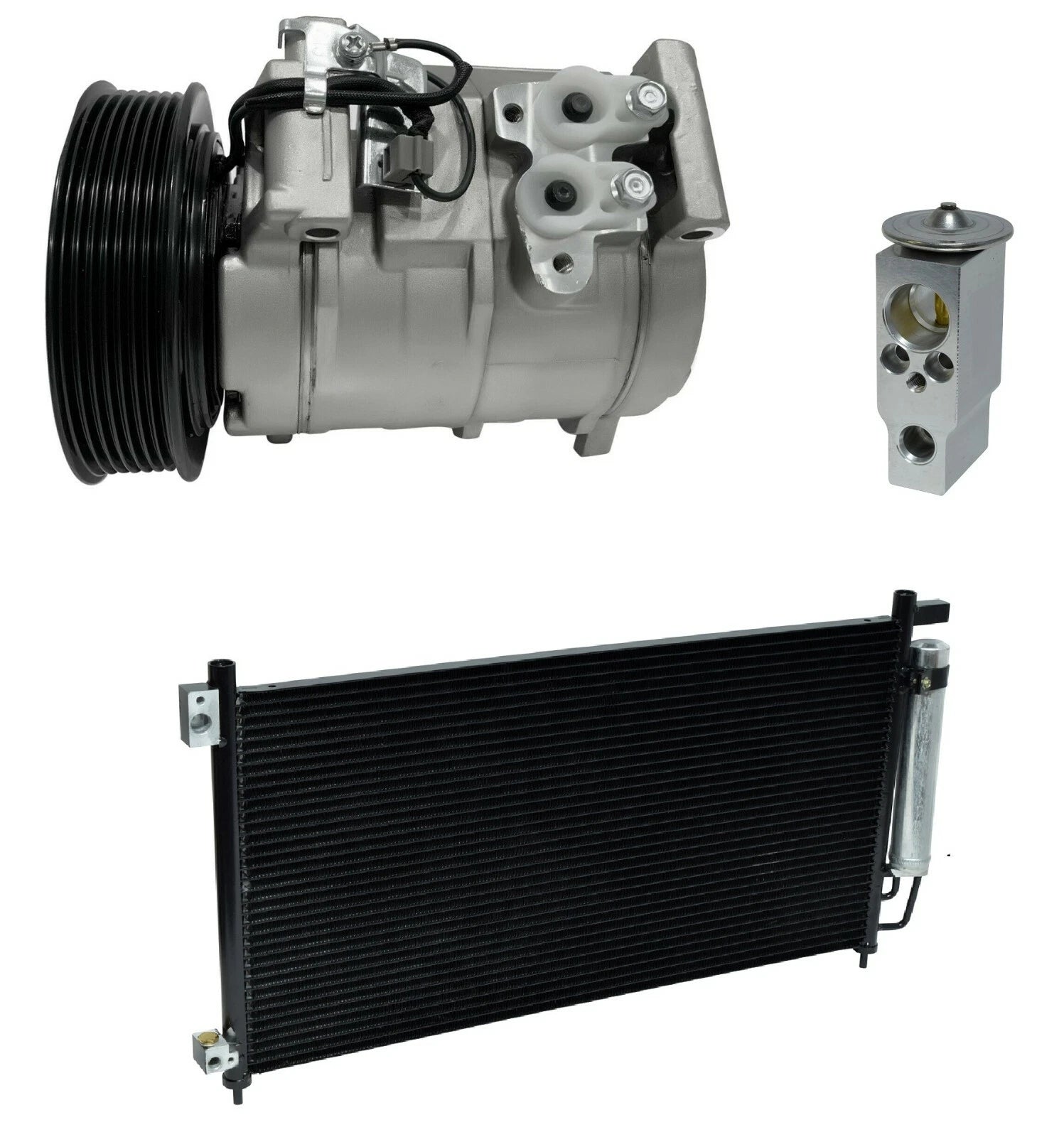AC Compressor Kit With Condenser for Honda Accord 2.4L (2007–2007)
