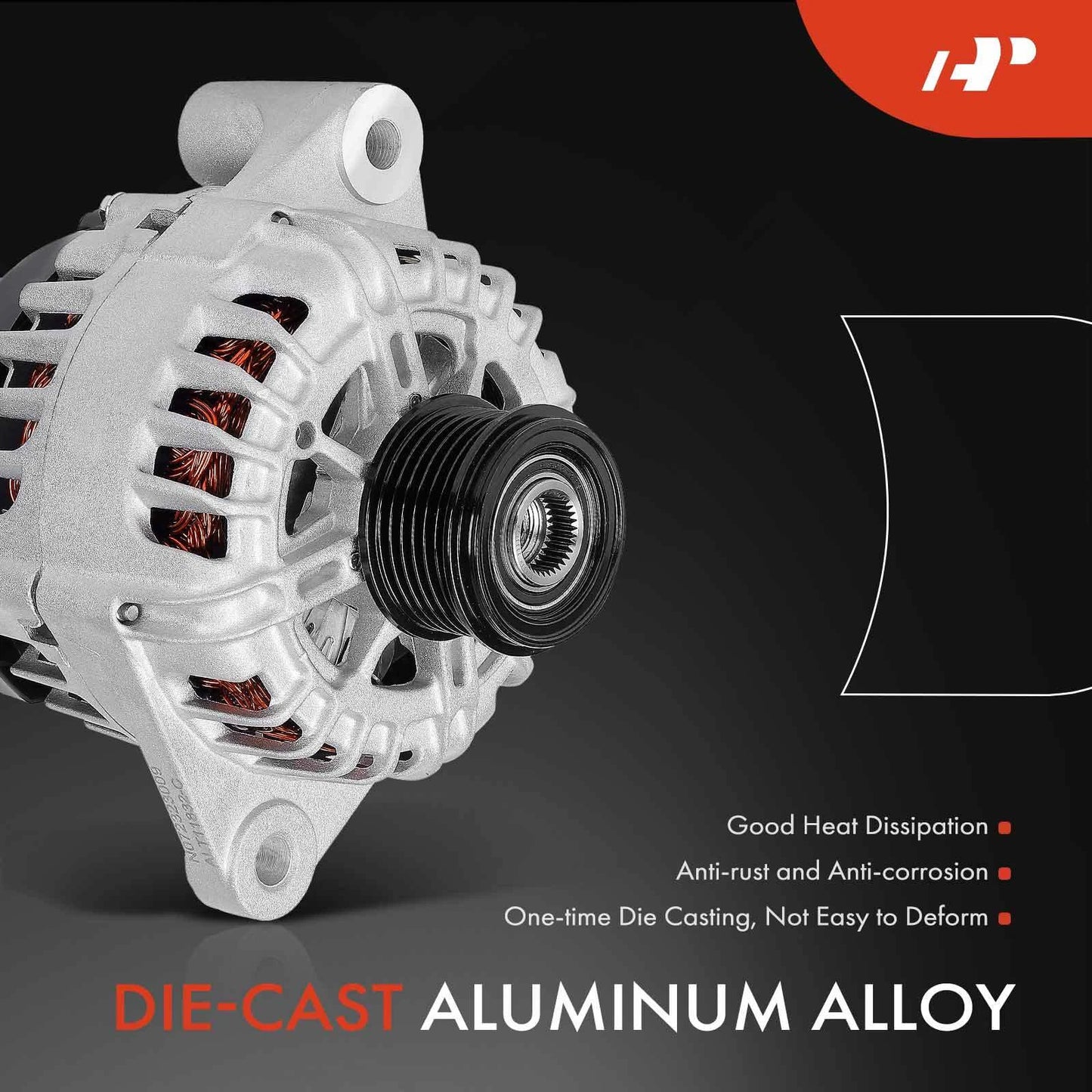Alternator for Chevrolet Cruze (2014–2015) 2.0L 140A 6-Grove Pulley