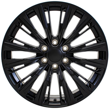 2WD Wheel 22 Inch Satin Black Replacement for 1988-2000 Chevy C2500