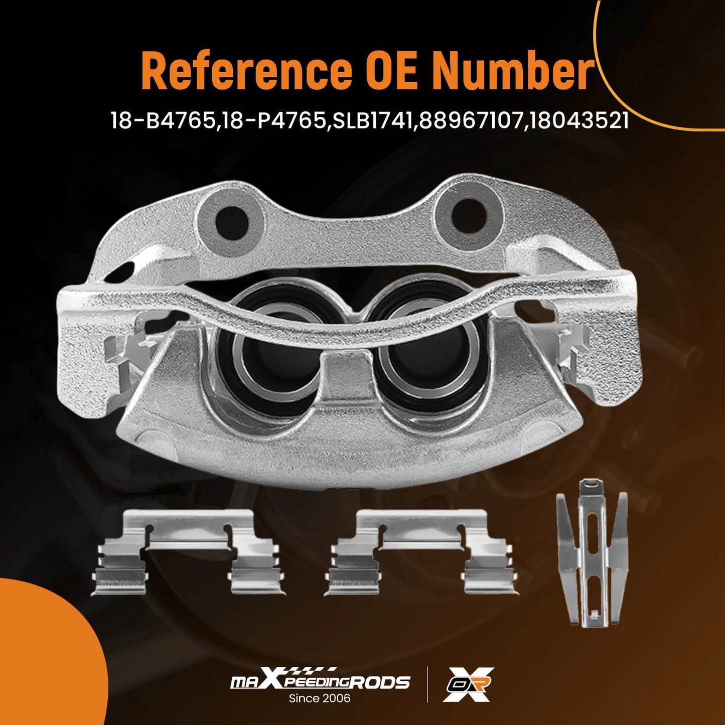 Brake Caliper Rear RH With Bracket for Chevrolet Silverado 1500 GMC Sierra (2003–2013)