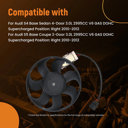 Engine Cooling Fan Assembly Right for Audi S5 3.0L (2010–2012)