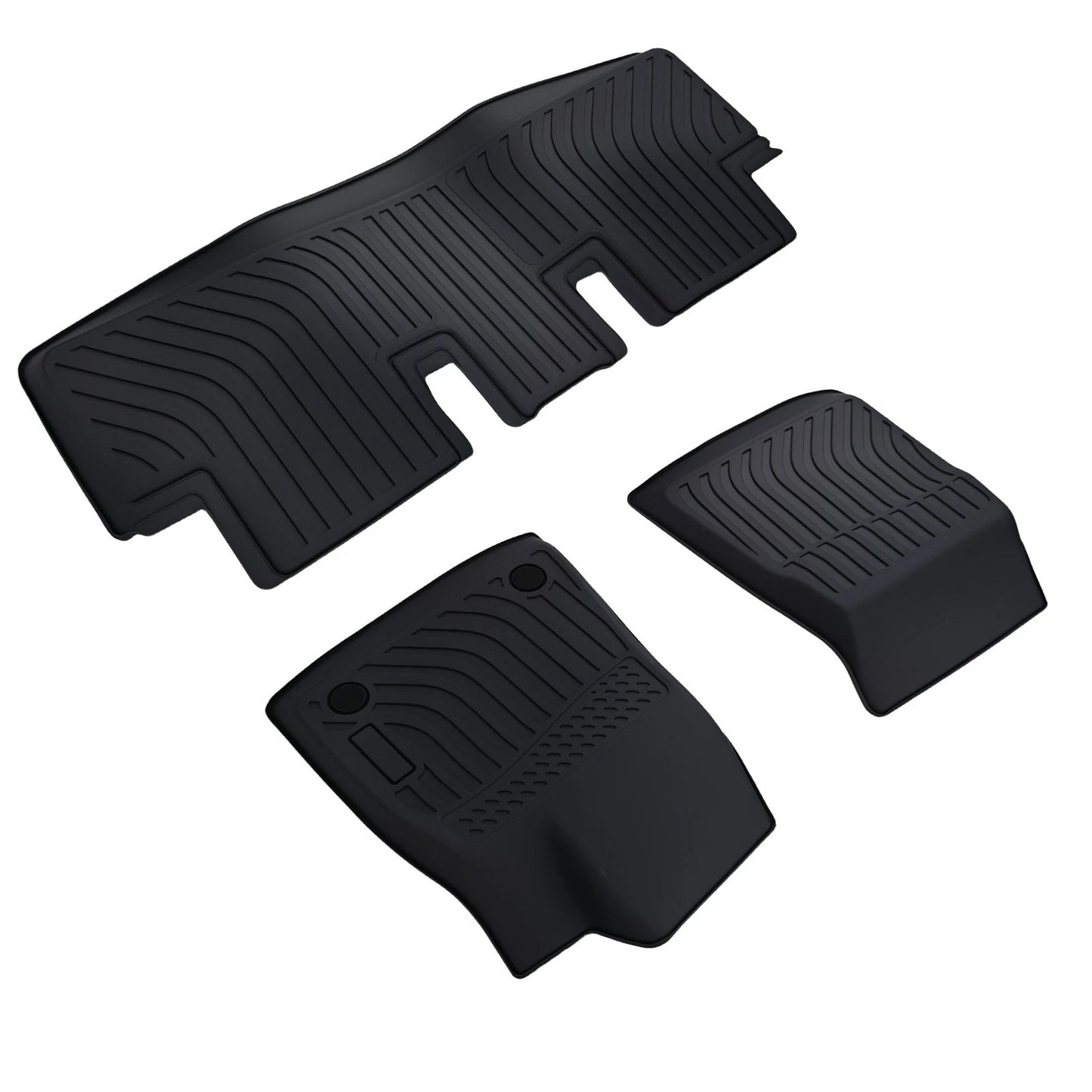 Black All-Weather Floor Mats for Tesla 3 (2017–2023) TPE Rubber Heavy Duty