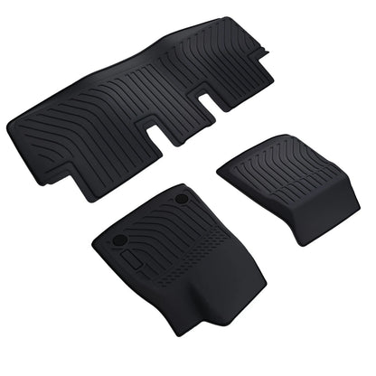 Black All-Weather Floor Mats for Tesla 3 (2017–2023) TPE Rubber Heavy Duty
