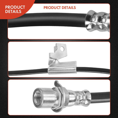 2X Front Brake Hydraulic Hose for Chevy Blazer S10 GMC Jimmy (1998–2000)
