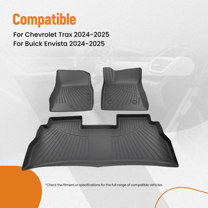 Floor Mats Liner for Chevrolet Trax/Buick Envista (2024–2026) TPE Rubber Anti-Slip