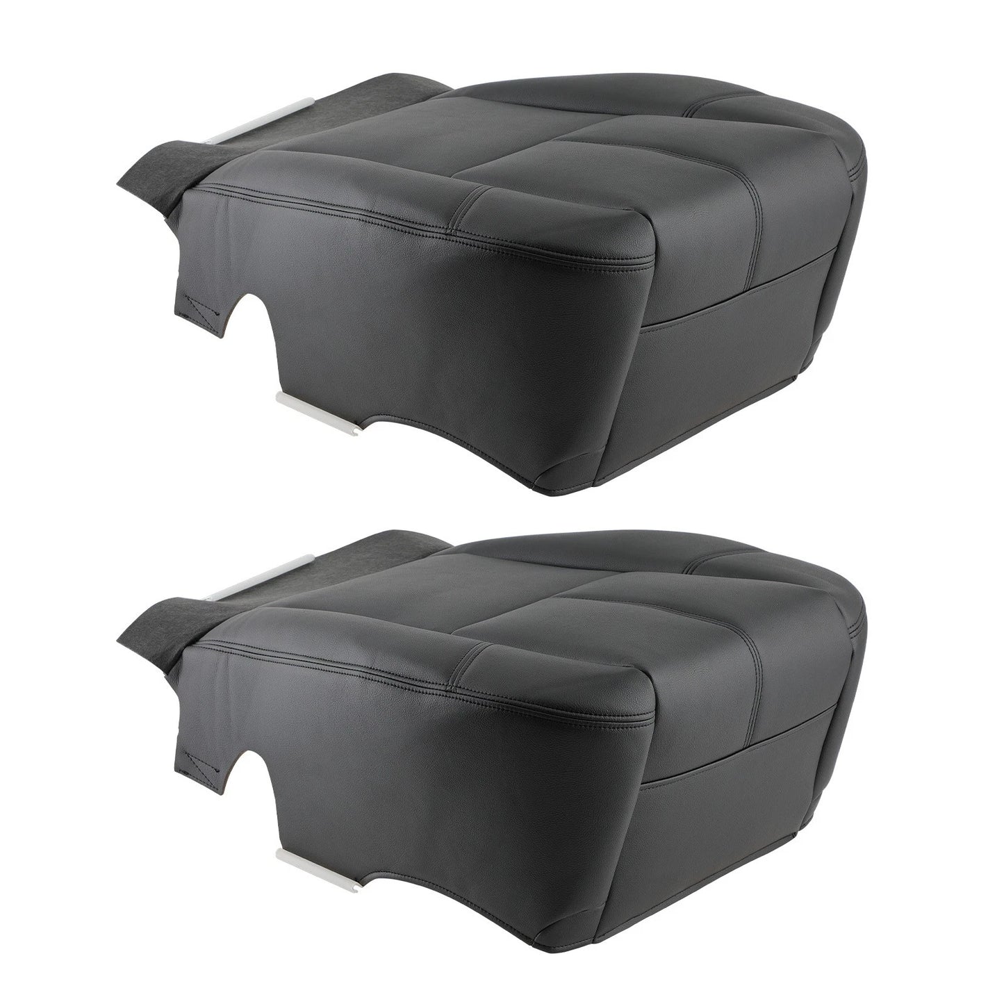 Bottom Leather Seat Cover Pair for GMC Yukon XL (2007–2012) Black