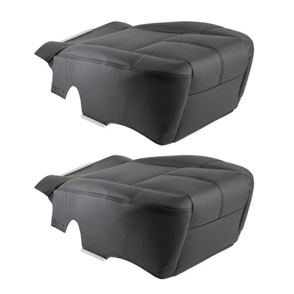 Bottom Leather Seat Cover Pair for GMC Yukon XL (2007–2012) Black