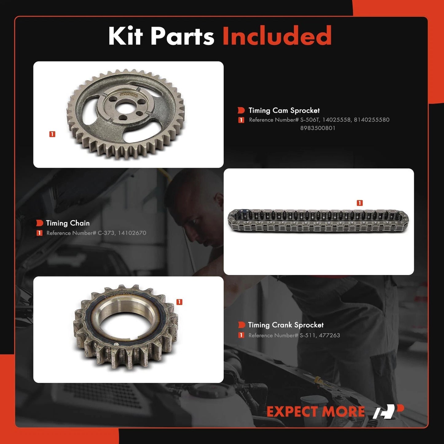 3X Timing Chain Kit for Jeep Cherokee (1984–1986)