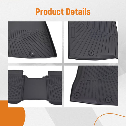 Anti-Slip Floor Mats for Kia Forte (2019–2024) TPE Rubber Full Set