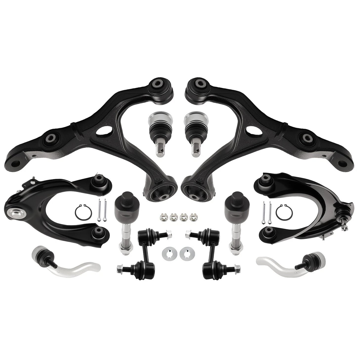12x Front Suspension Control Arms and Tie Rod for Honda Accord TSX (2003–2007)