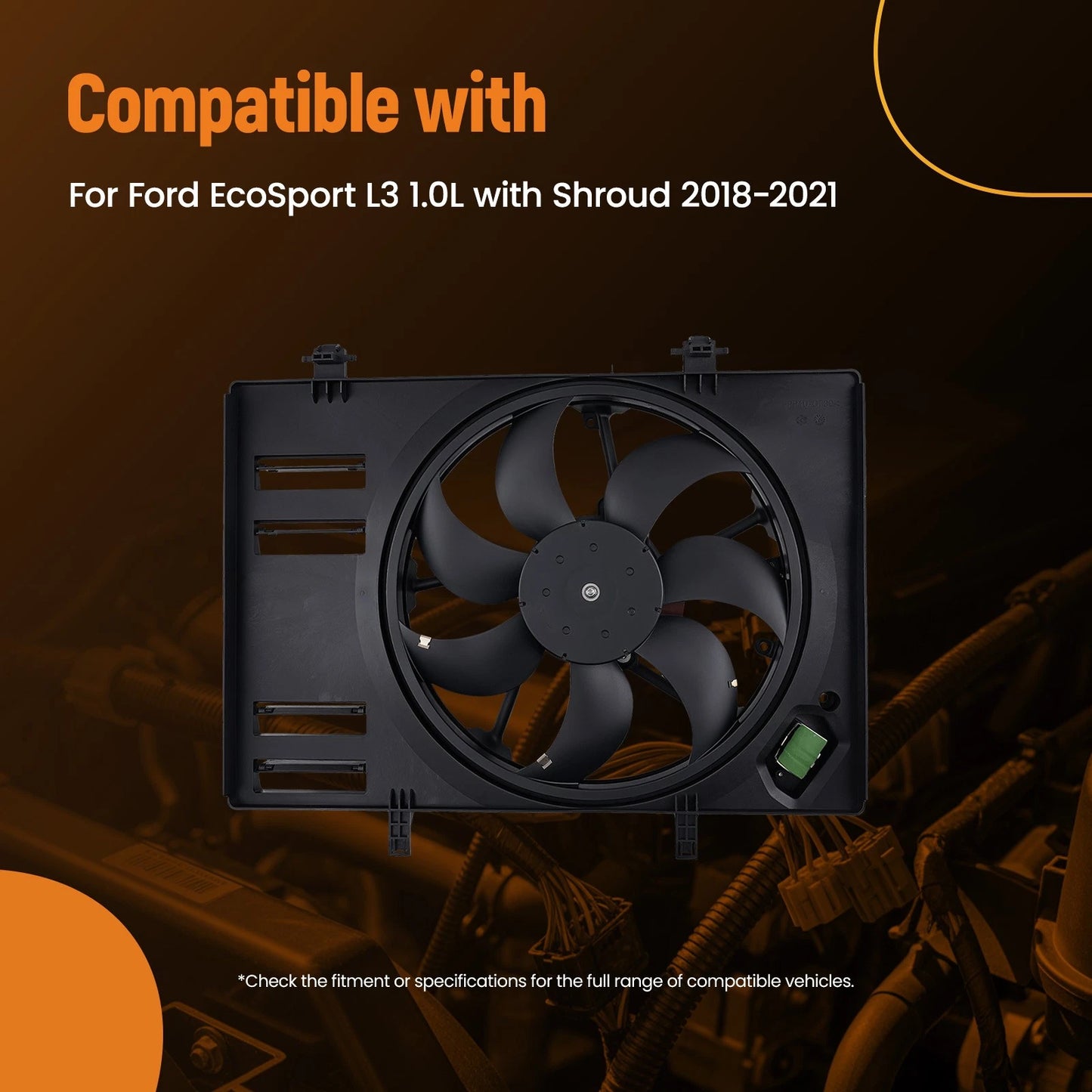Electric Cooling Fan for Ford EcoSport (2018–2021) 240W