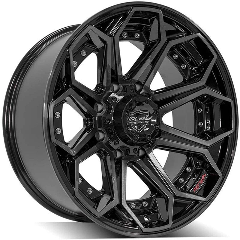 20" Gloss Black Wheel w/Brushed Face for 2000-05 Ford Excursion - RVO3257