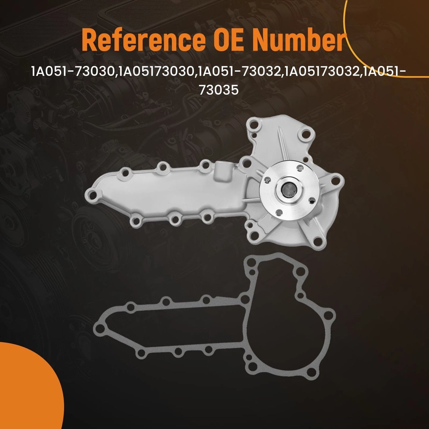 Engine Coolant Pump for Kubota V2403 KX161-3 U45ST (251556800SV) (2010–2010)