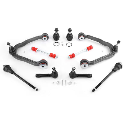 10Pc Front Upper Control Arms & Tie Rods for Cadillac Escalade (2002–2006)