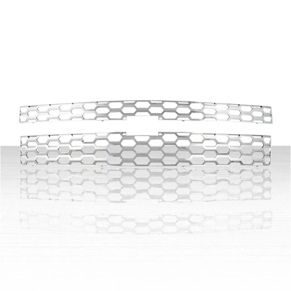 2pc Chrome ABS Grille Insert for 2014-2015 Chevy Silverado 1500 1WT