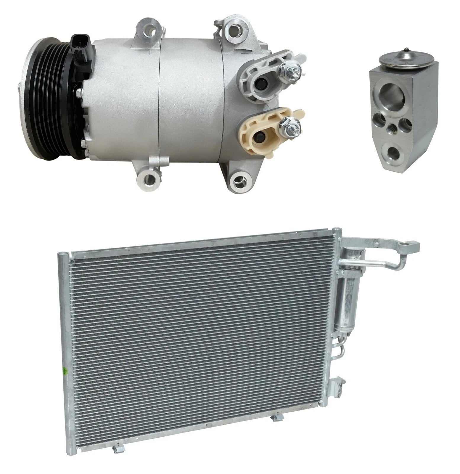 AC Compressor Kit With Condenser for Ford Fiesta 1.6L (2019–2019)
