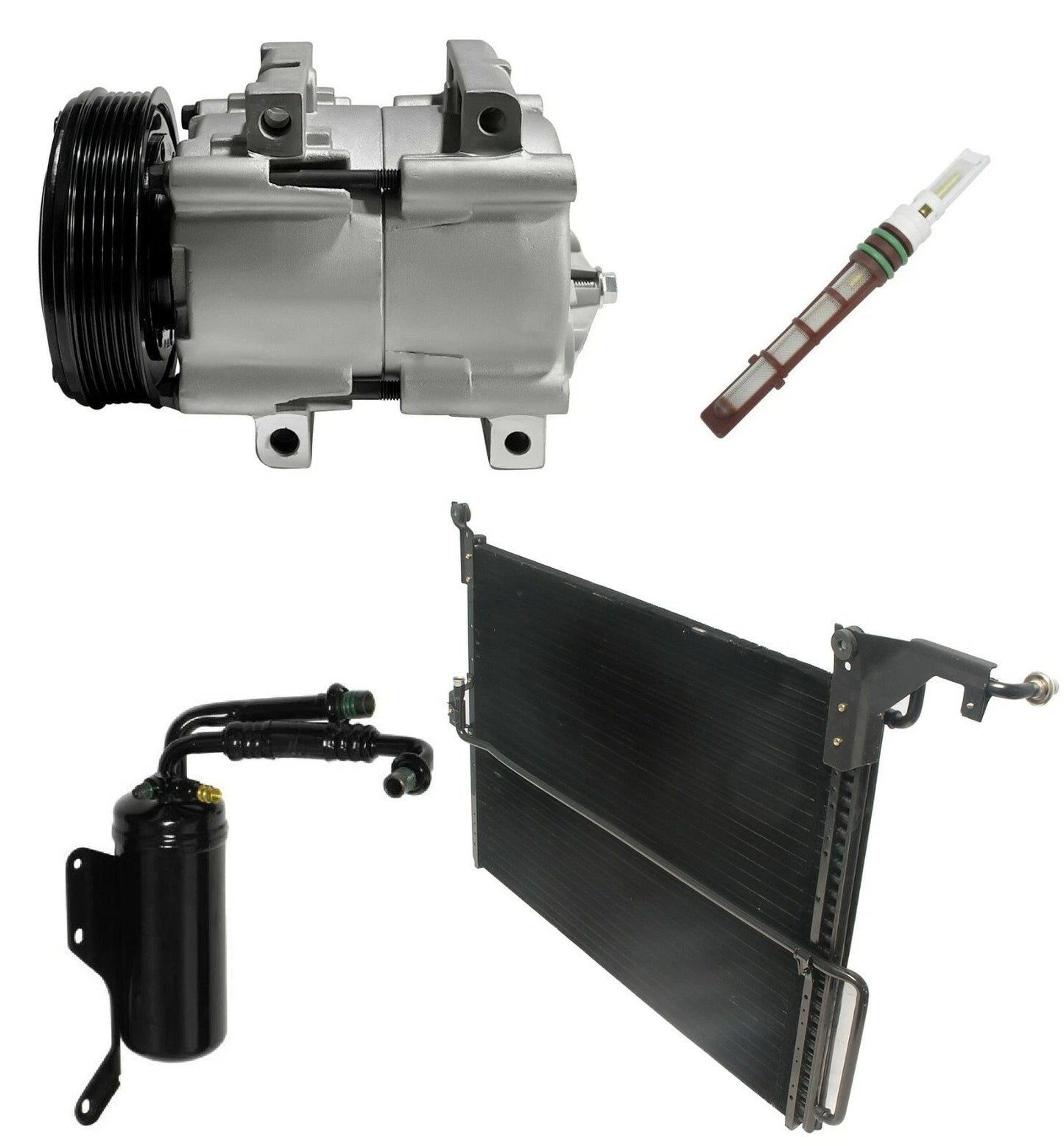 A C Compressor Kit With Condenser for Ford E-250 Econoline 4.9L (1996)