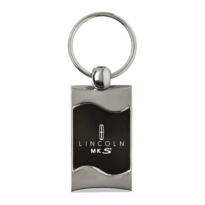 Black Rectangular Wave Keychain - Officially Licensed for Lincoln MKS