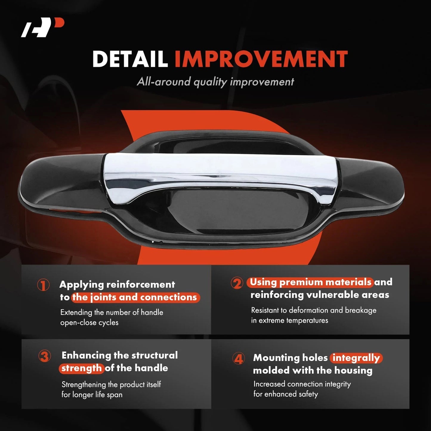 2X Front Exterior Door Handle for Chevy Colorado GMC Canyon (2009–2012)