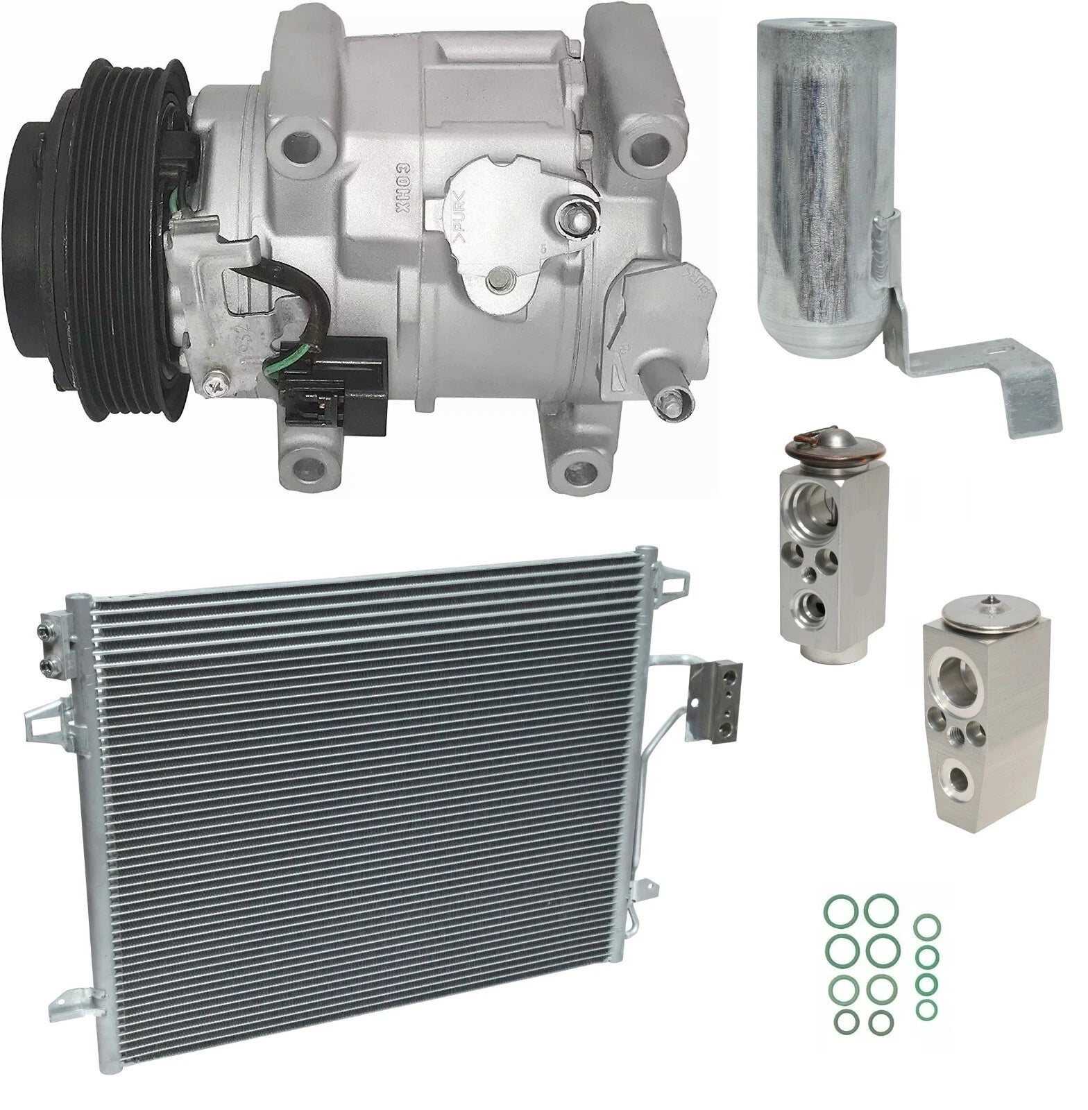 A C Compressor Kit With Condenser Replacement for Dodge Grand Caravan 2011–2019