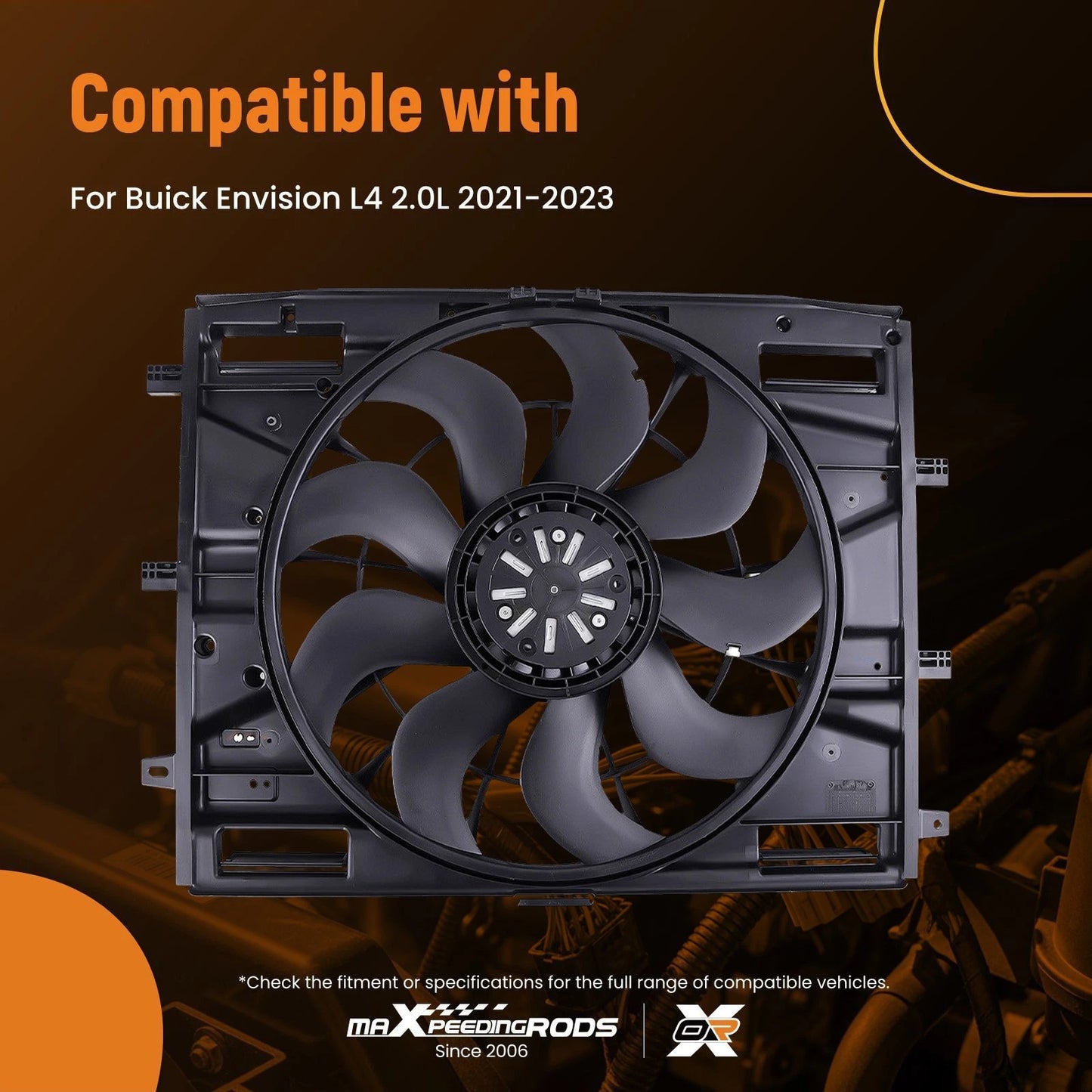 Electric Cooling Fan with Brushless Motor for Buick Envision (2021–2023)