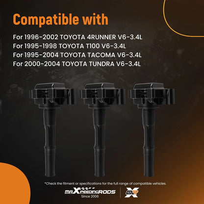 Ignition Coil Pack for Toyota 4Runner Tacoma 3.4L V6 (1995–2004)
