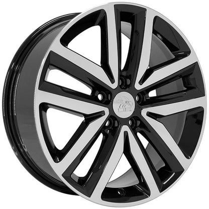 18 Inch Machined Black Wheel Replacement for Volkswagen Passat (1998–2023)