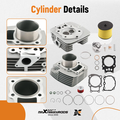 Cylinder Head Piston Gasket Top End Kit for Honda Rancher 350 TRX350 (2000–2006)
