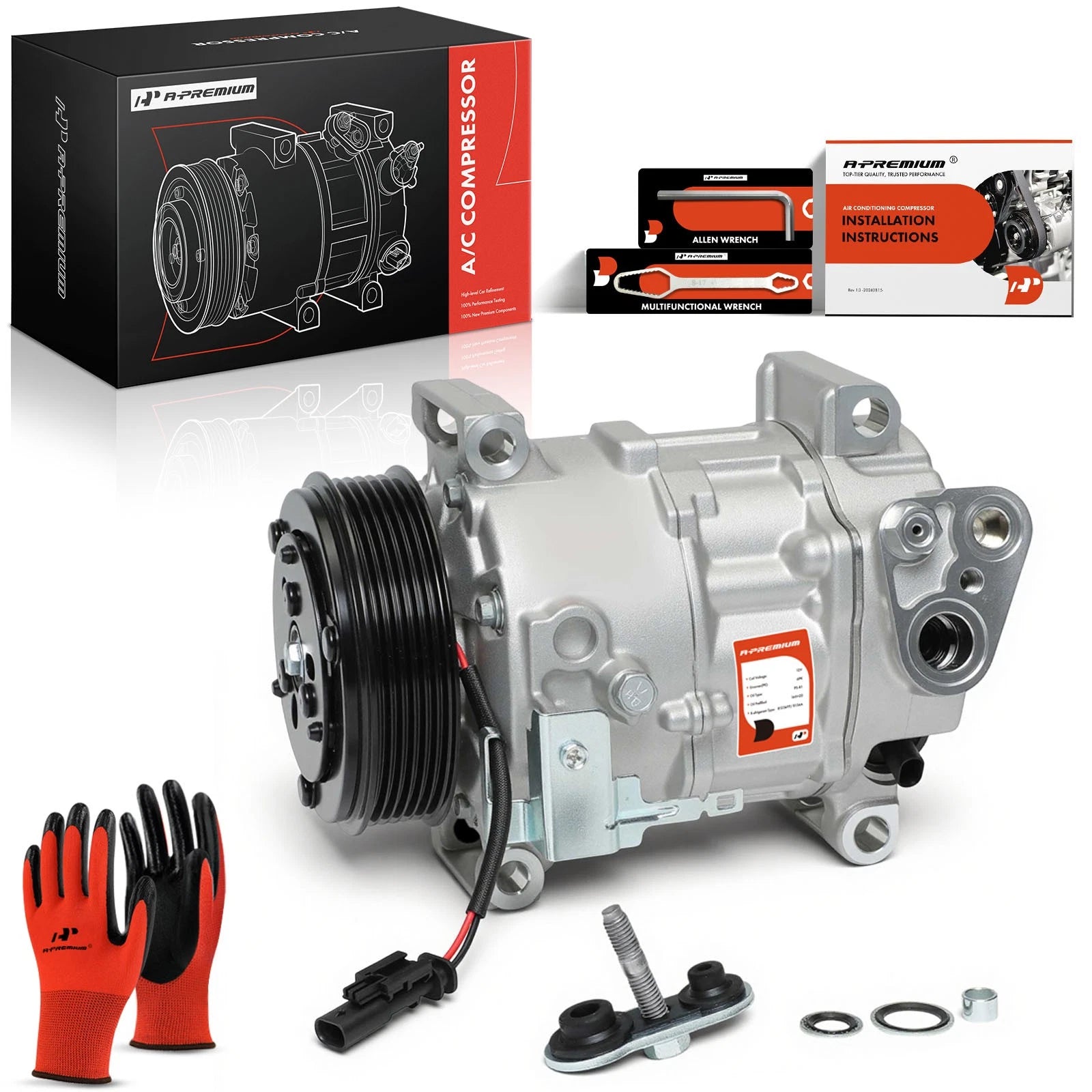 A/C Compressor with Clutch for Chevrolet Silverado 2500 HD (2015–2023)