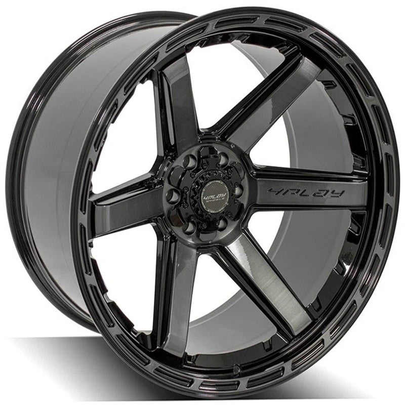 24 inch Gloss Black Wheel with Brushed Face for 2001–2007 Toyota Sequoia