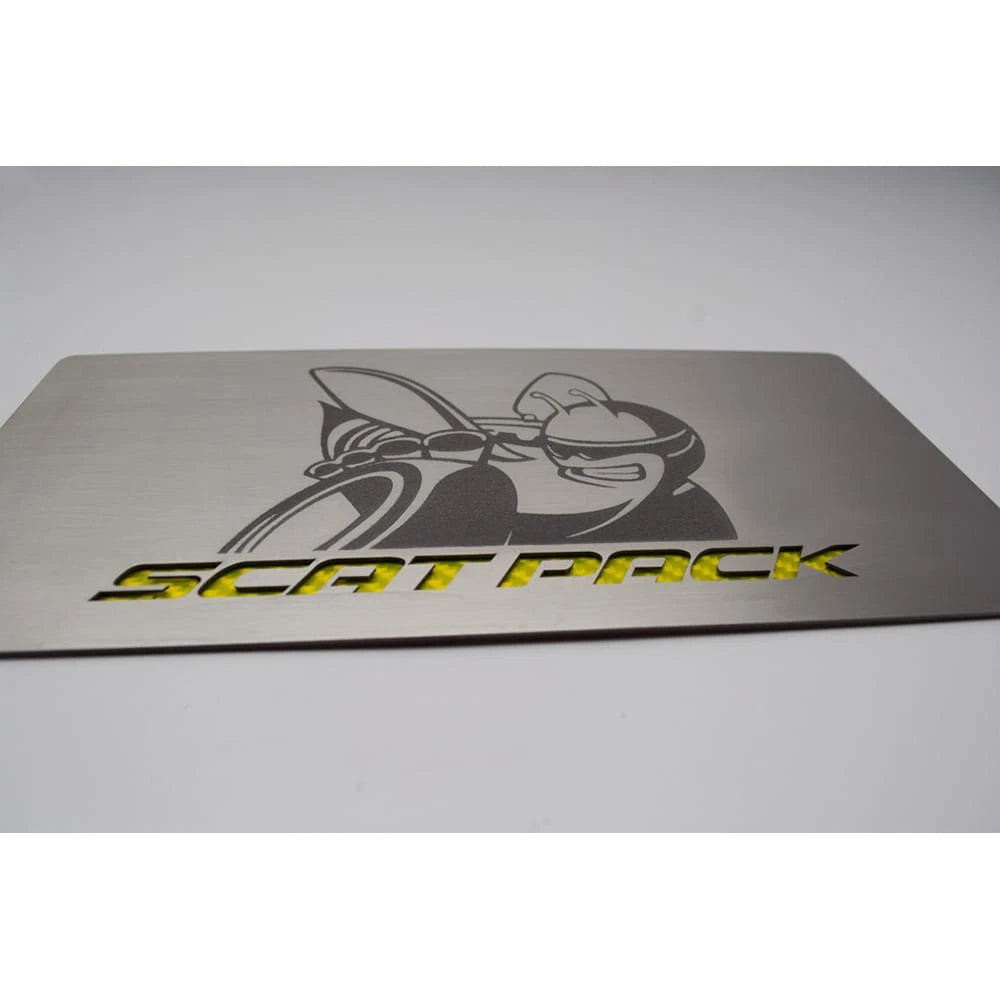 Fuse Box Plate Replacement with Yellow Scat Pack Inlay for 2015–2016 Charger
