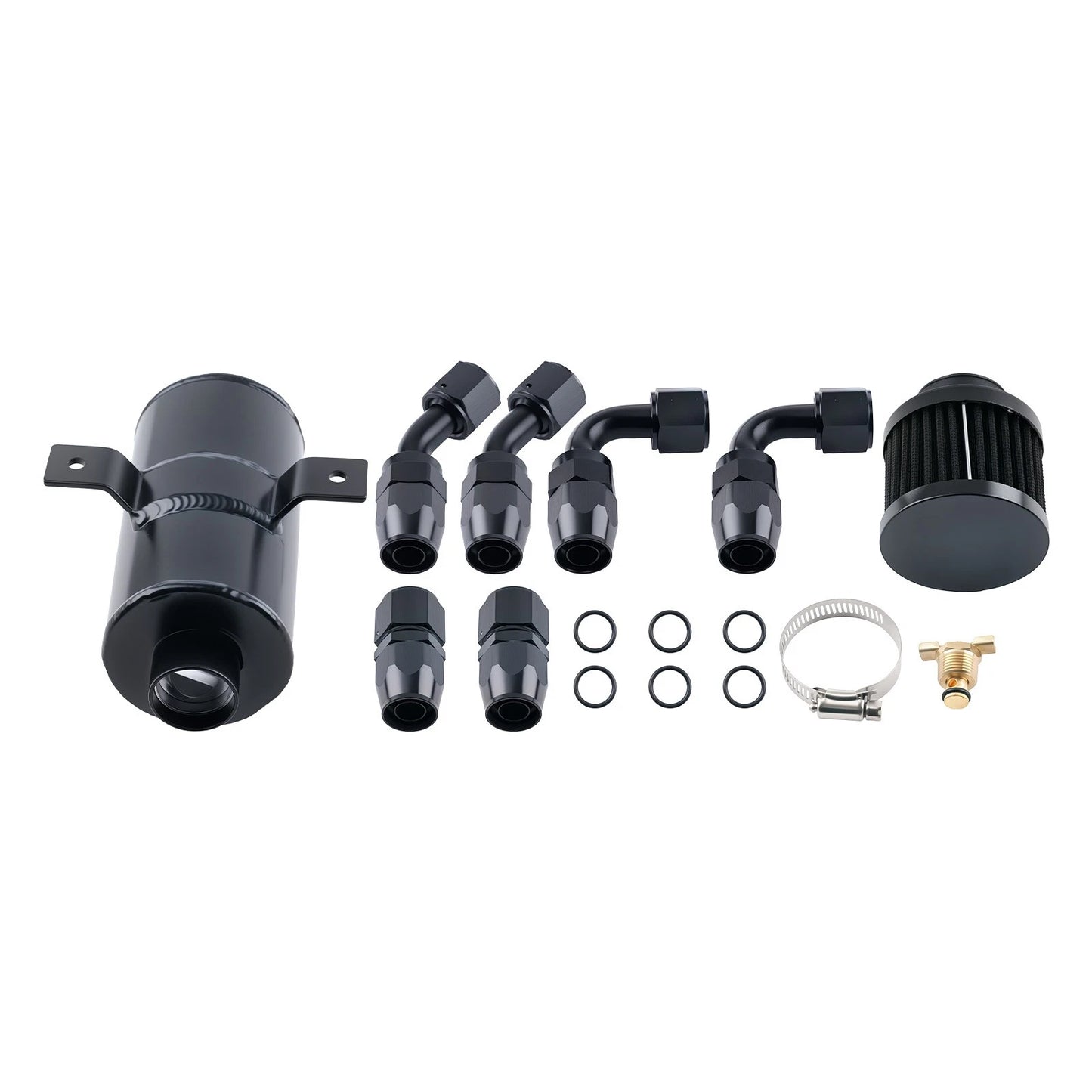 Aluminium Baffled Oil Catch Can Tank for 0.75L Universal (AN10 2-Port) (2020–2020)