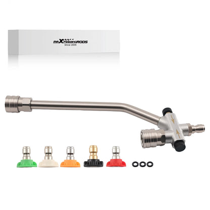 Foam Cannon Pressure Washer Gun for 4000 PSI 1/4" Stainless (Dual Use)