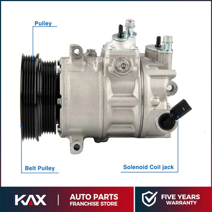 AC Compressor For VW Jetta Golf Passat (2005–2014) Double Pulley New